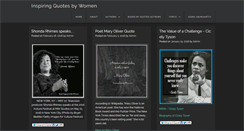 Desktop Screenshot of inspiringquotesbywomen.com